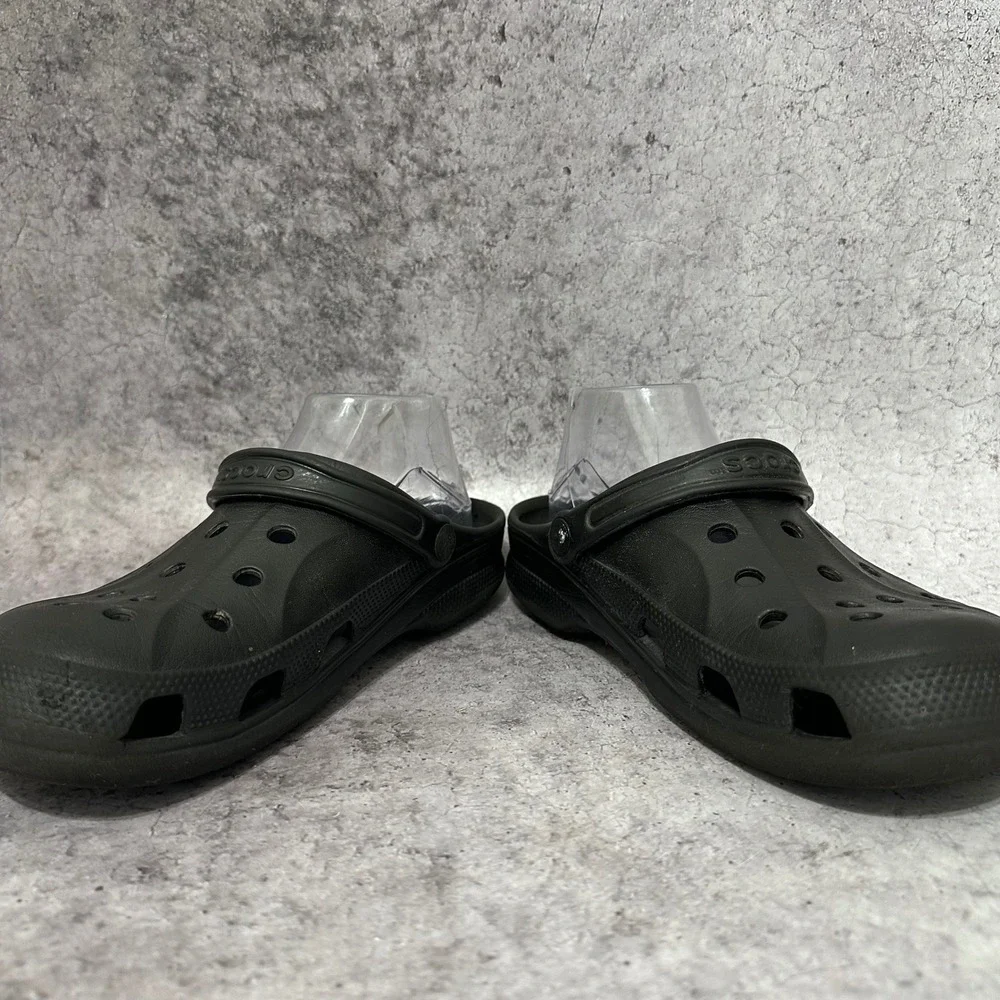 Crocs Baya Clog Mens Size 8 Black Slip On Casual Comfort Water Shoes Lightweight